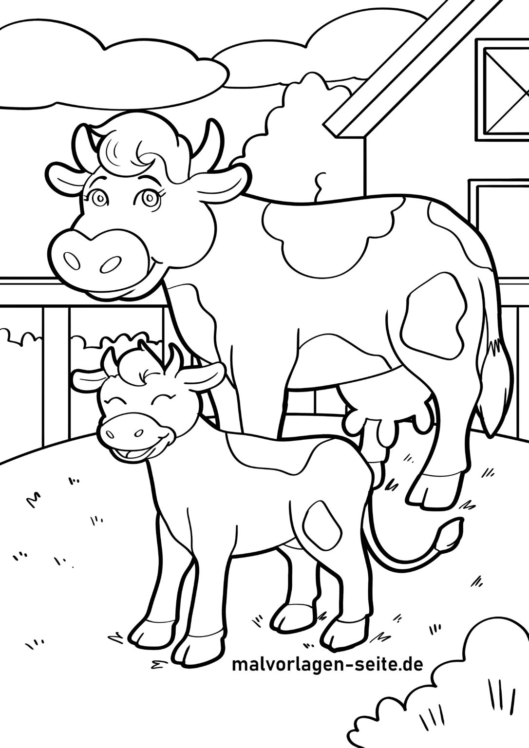  Foto zu Malvorlage Kühe 