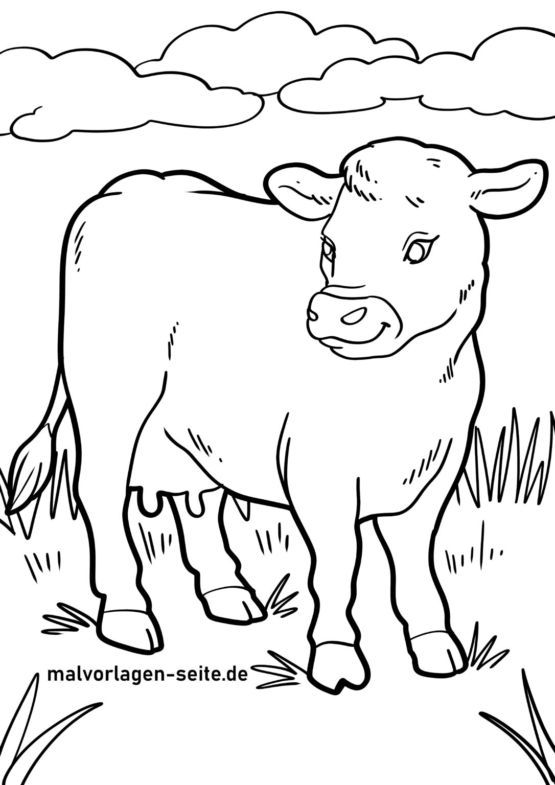  Malvorlage Kuh - Jetzt kostenlos herunterladen Motiv 