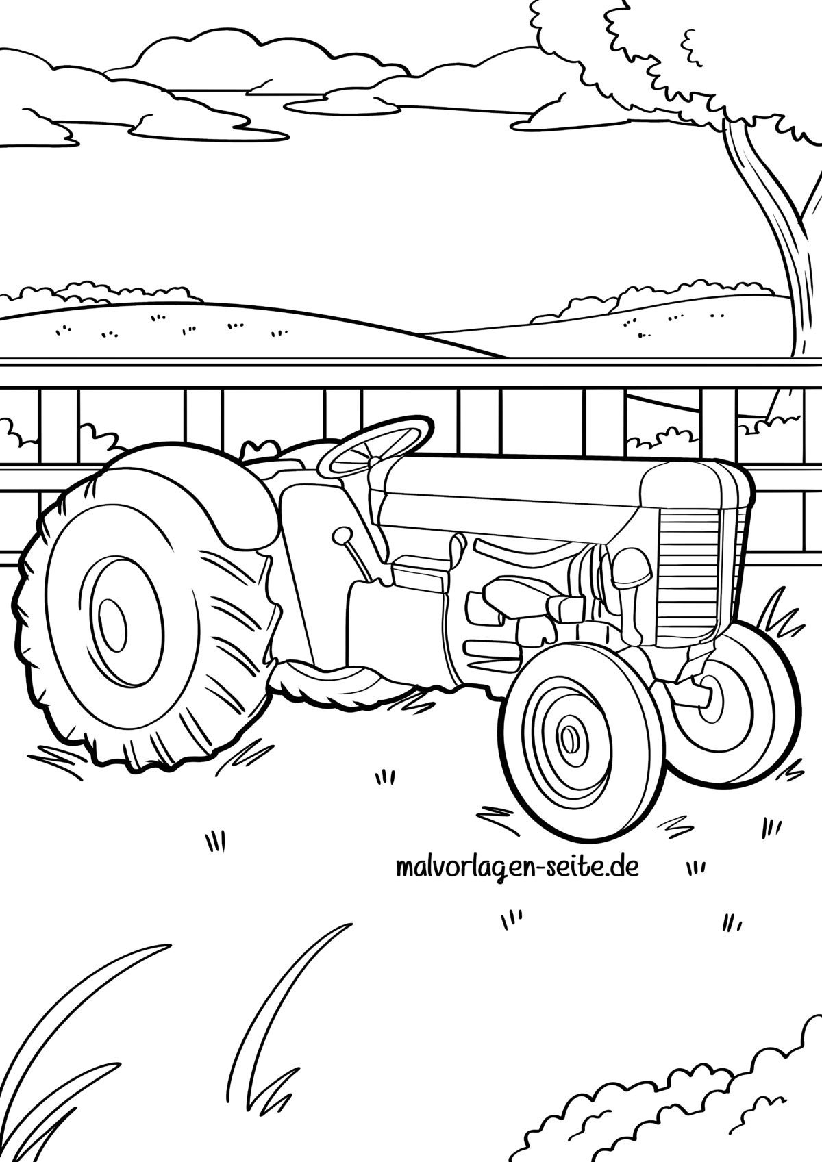 Malvorlage Traktor