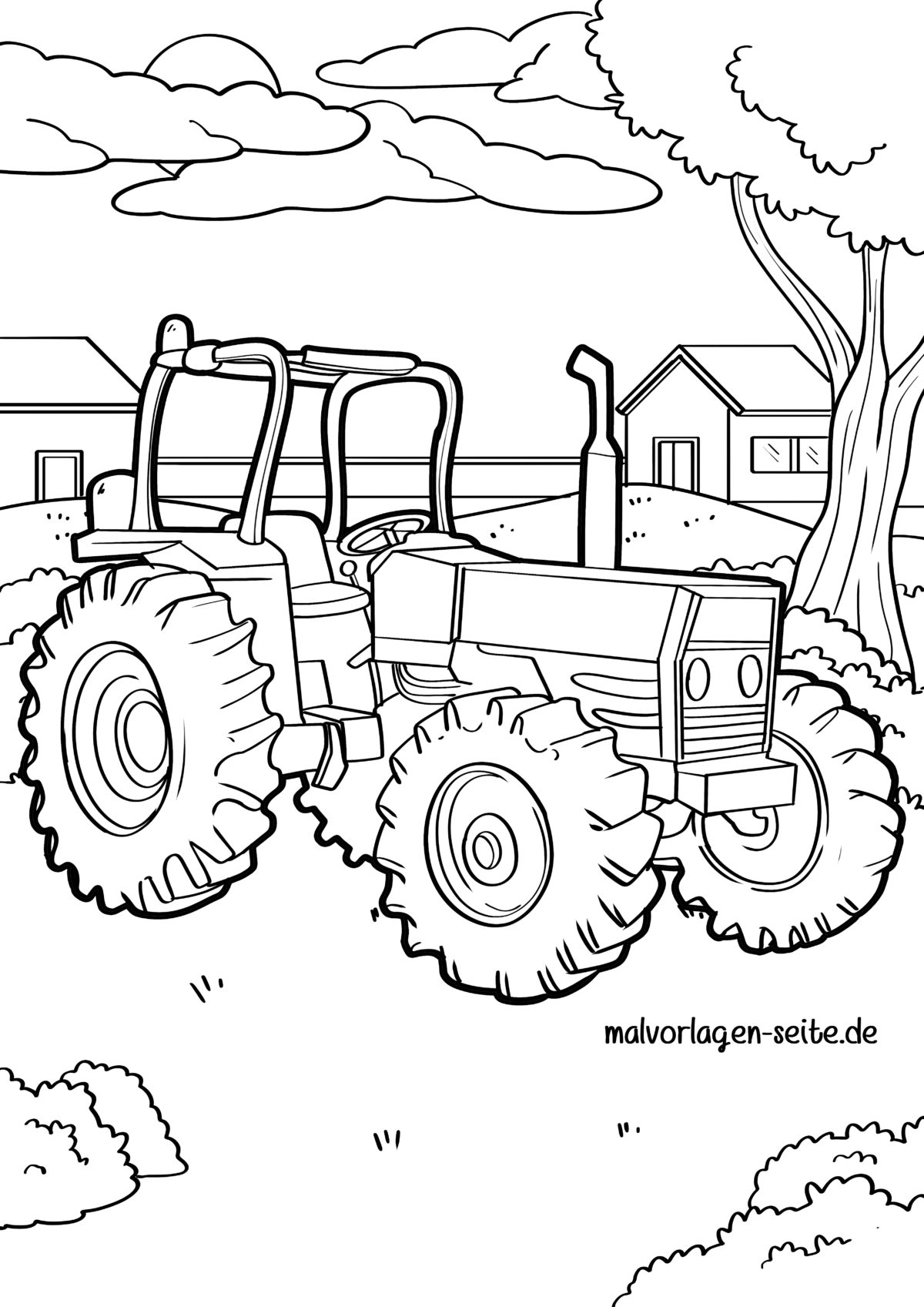 Malvorlage Traktor