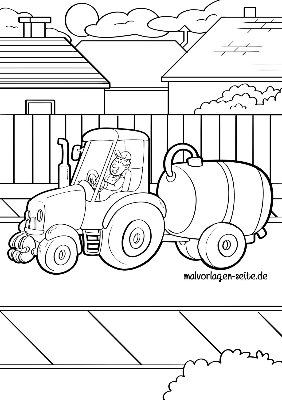 Malvorlage Traktor
