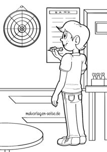 Malvorlage Darts