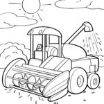 Malvorlage Mähdrescher