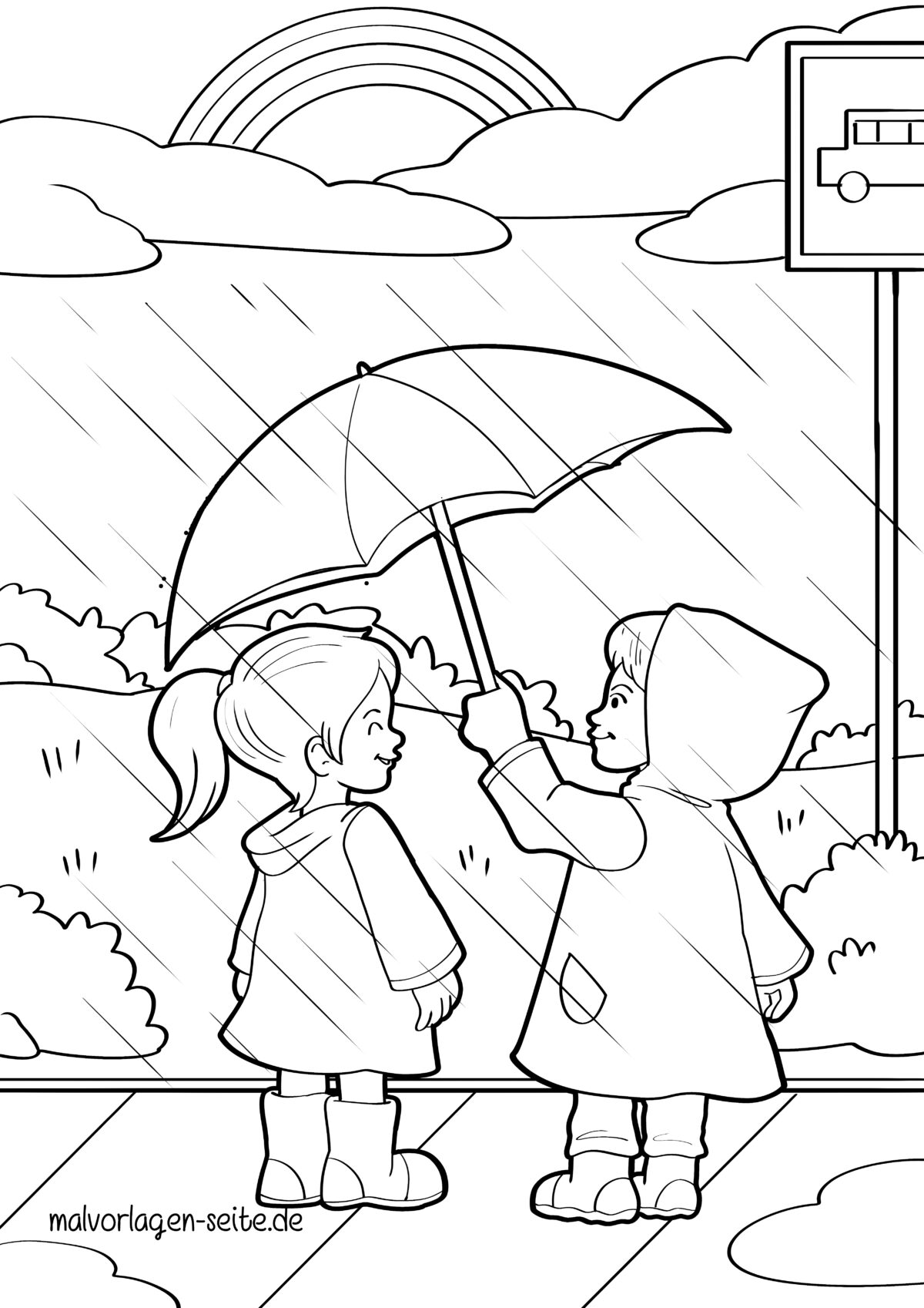  Malvorlage Herbst - Jetzt kostenlos herunterladen Illustration 