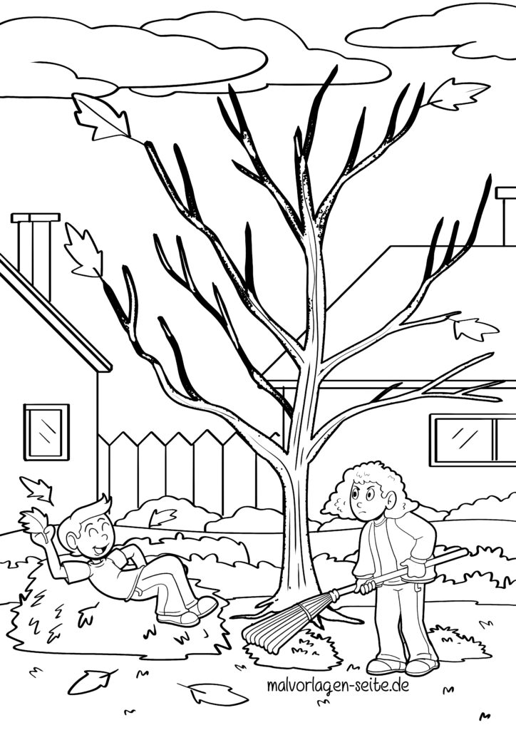  Kostenlose Malvorlagen Herbst für Kinder zum Ausmalen 
