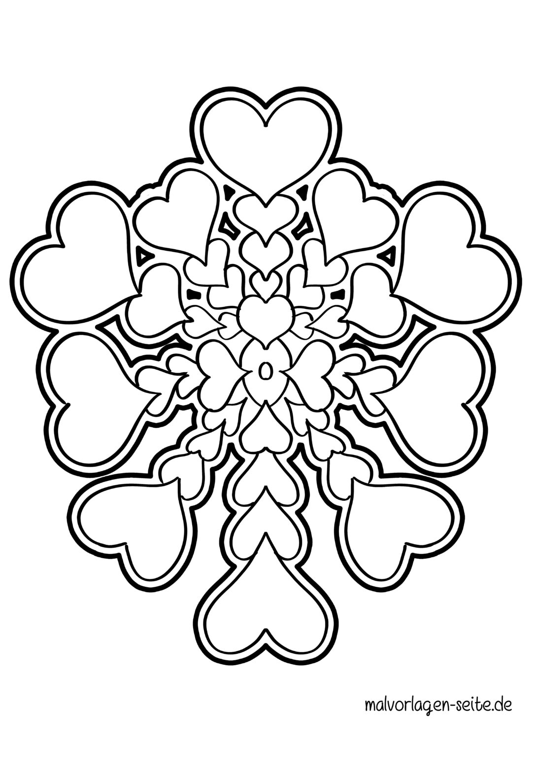  Malvorlage Herzen - Ausmalbild kostenlos herunterladen Bildidee 