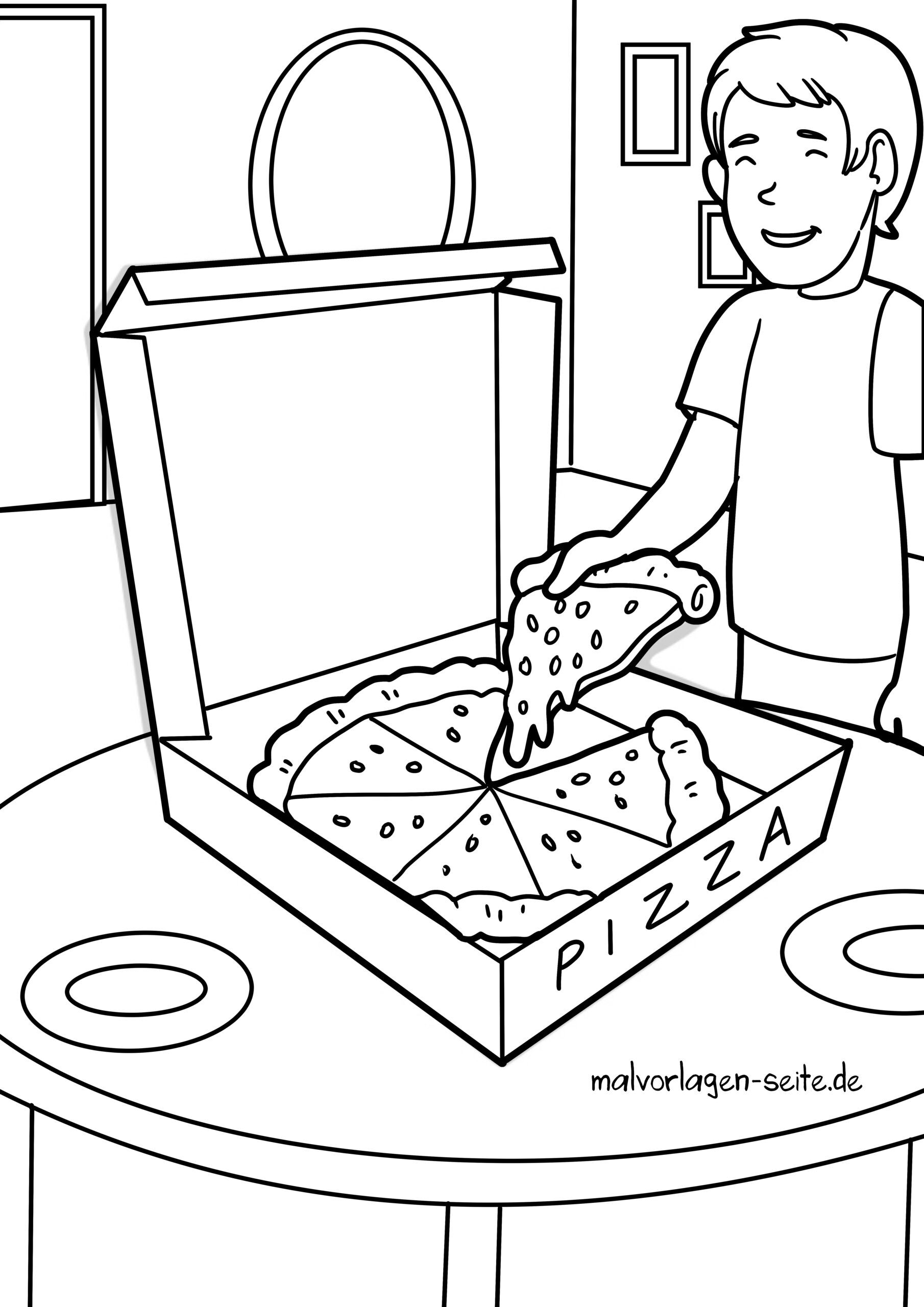 Malvorlage Pizza
