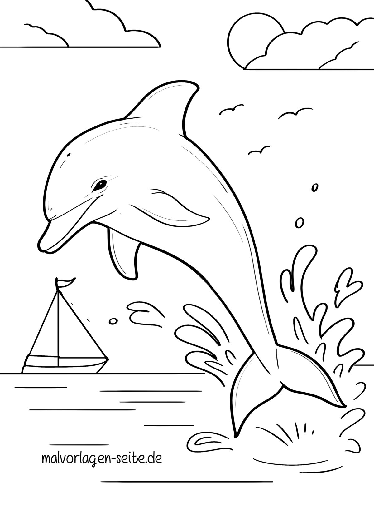 Malvorlage Delfine