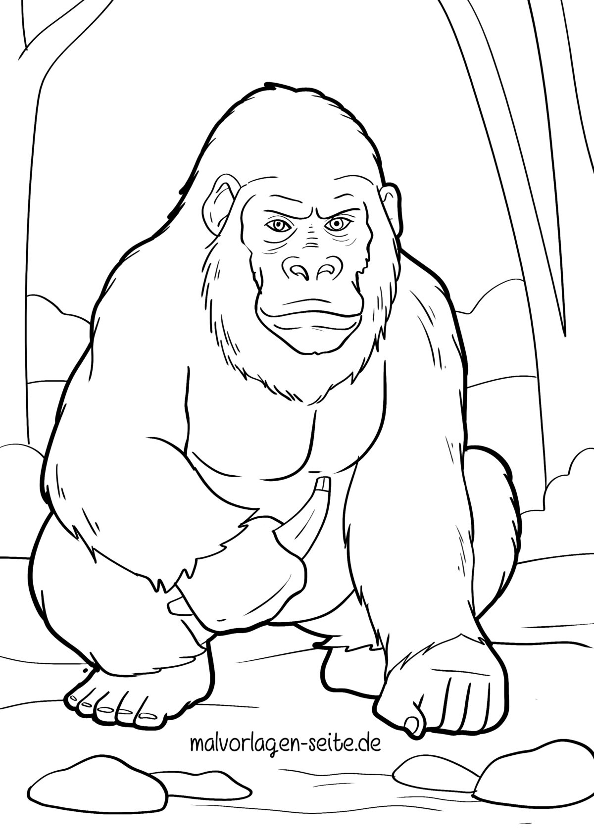 Malvorlage Gorilla