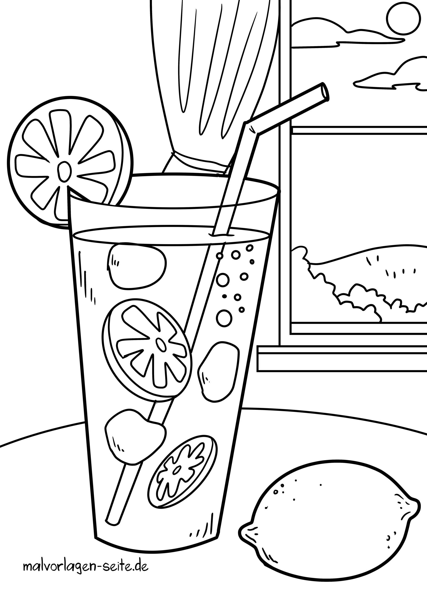 Malvorlage Limonade