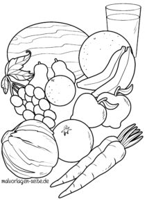 Malvorlage Obst und Gemüse