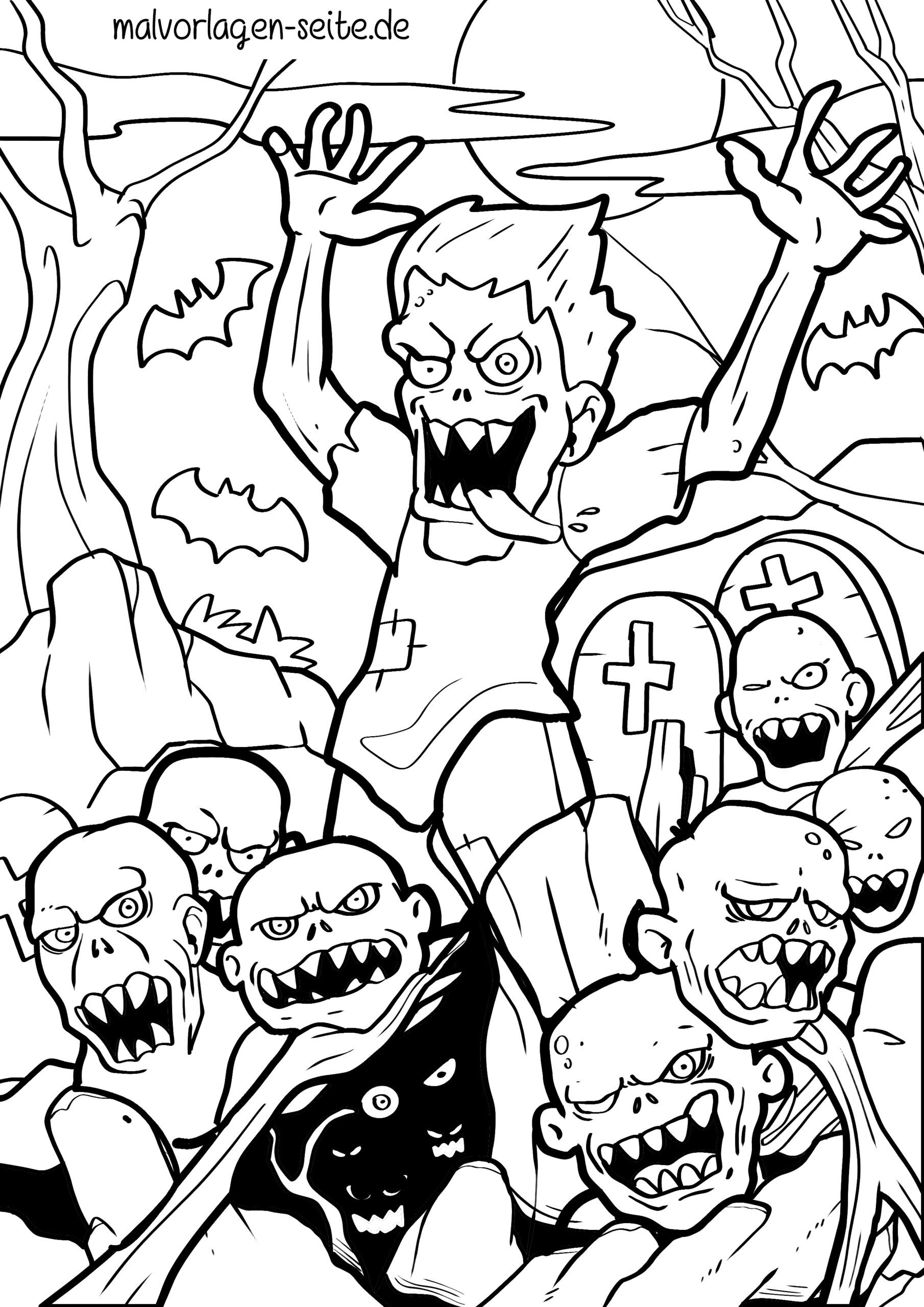 Malvorlage Zombies