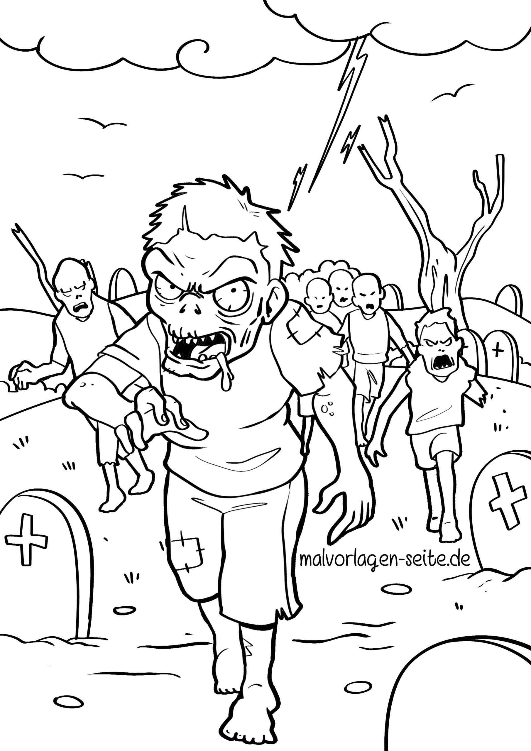 Malvorlage Zombies