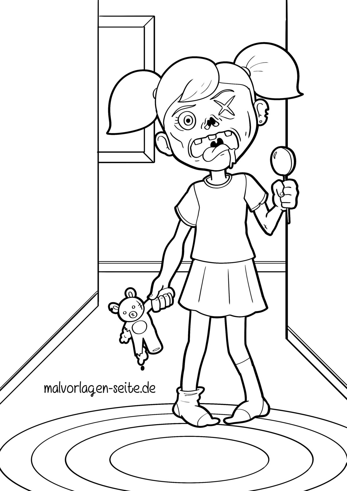 Malvorlage Zombie