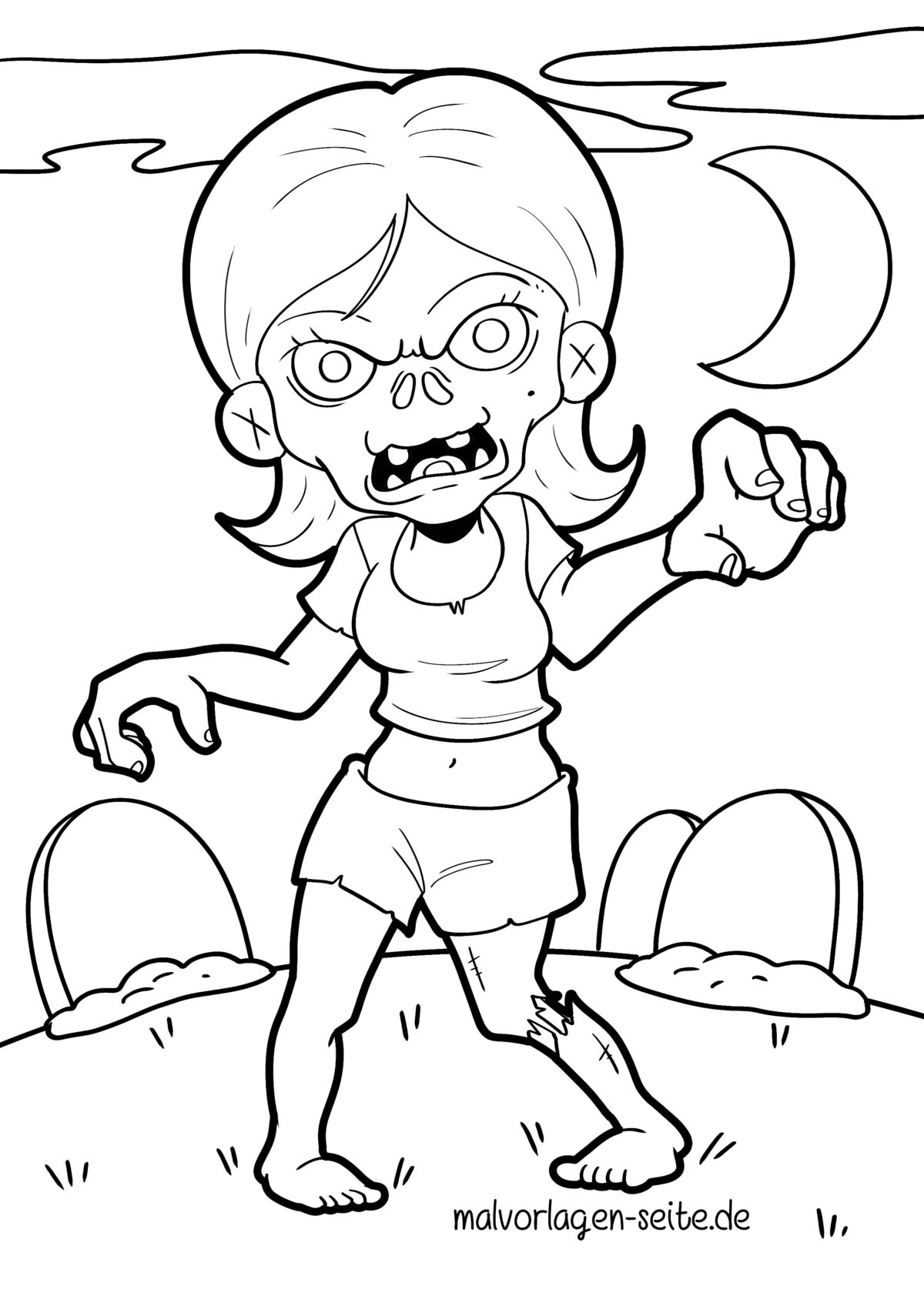 Malvorlage Zombie