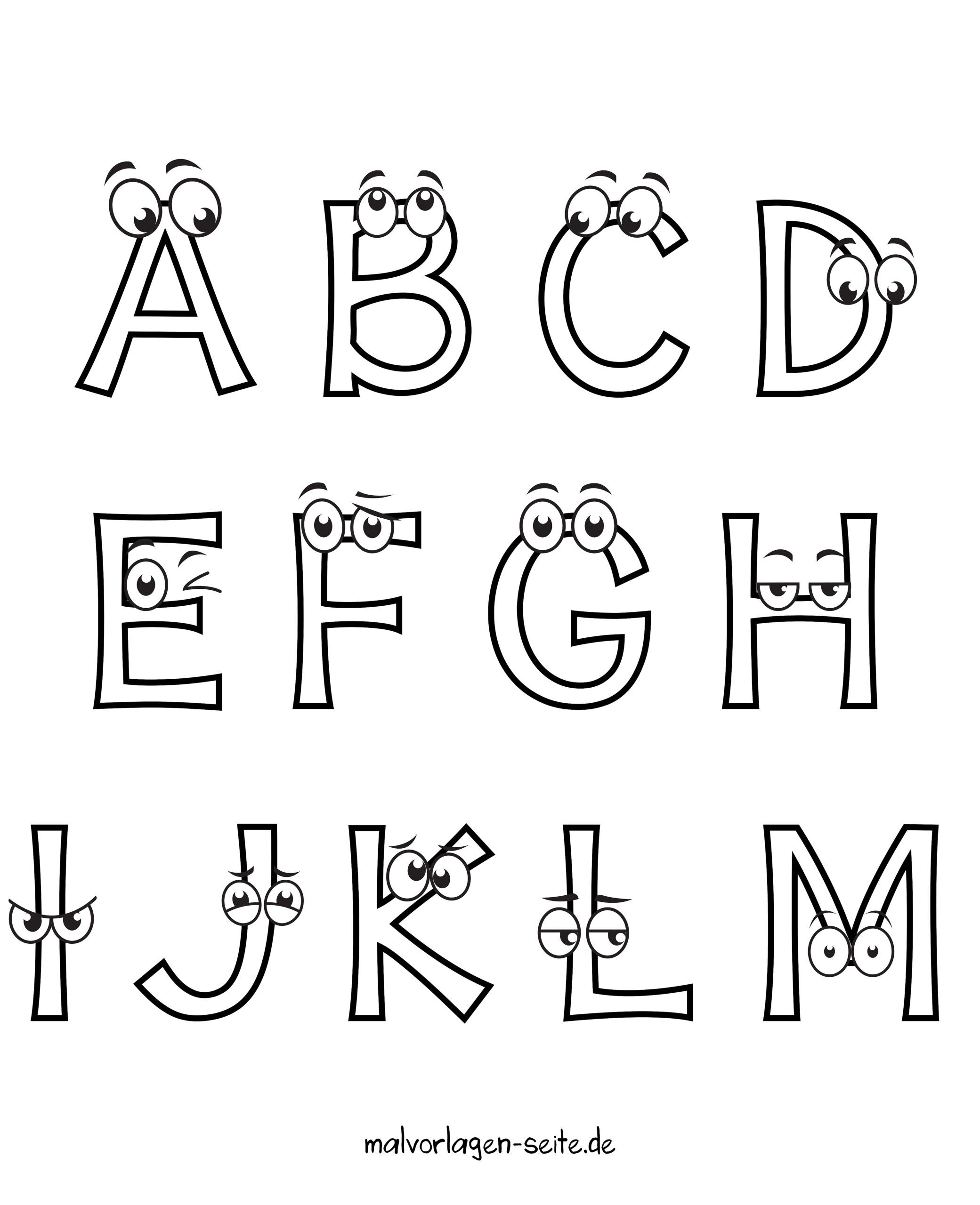 Vorlage Buchstaben lernen