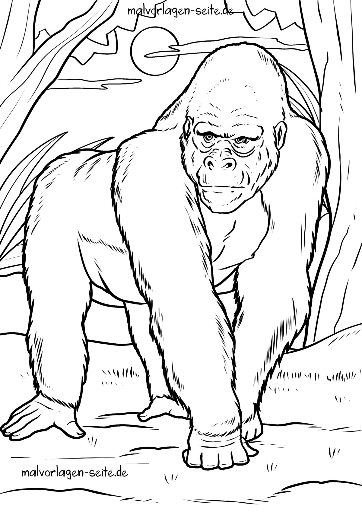 Malvorlage Gorilla