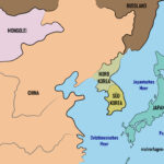 Landkarte Ostasien - Korea Japan China Landkarte Ostasien - Nordkorea / Südkorea / China / Japan
