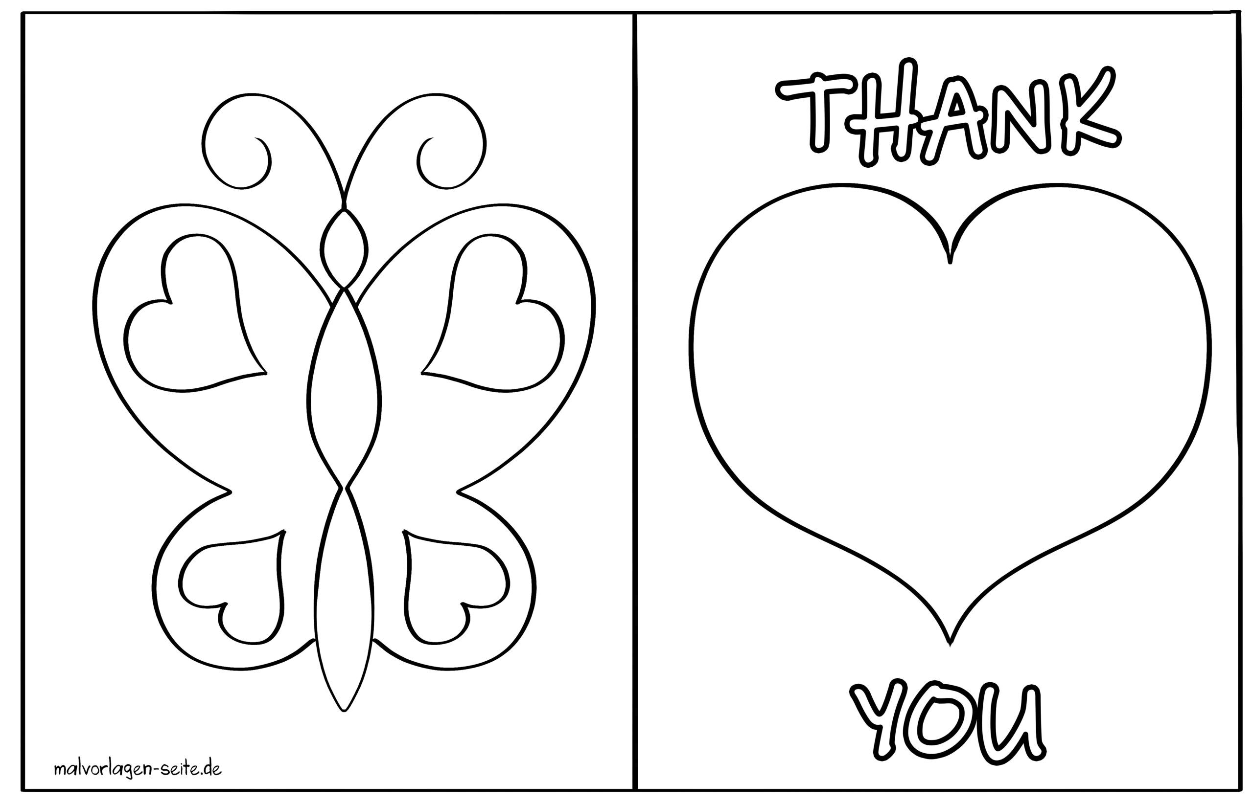 Thank you card for children