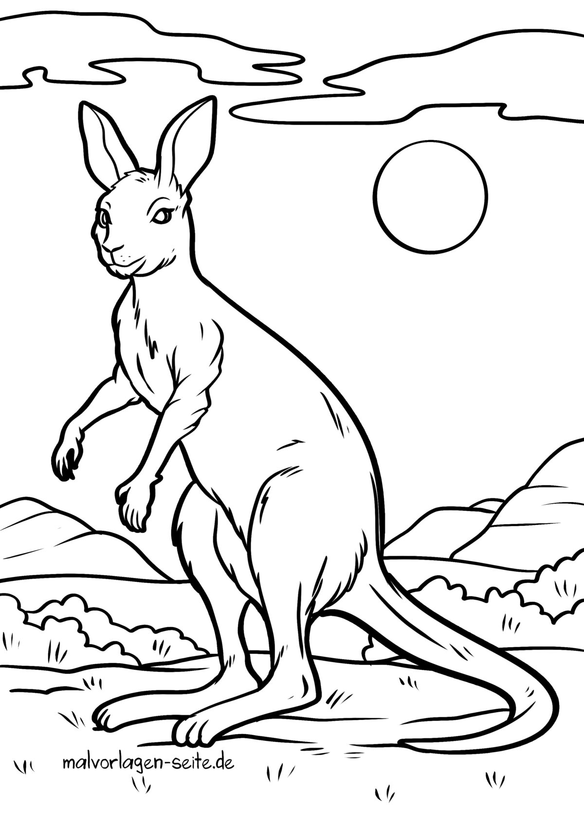 Malvorlage Känguru