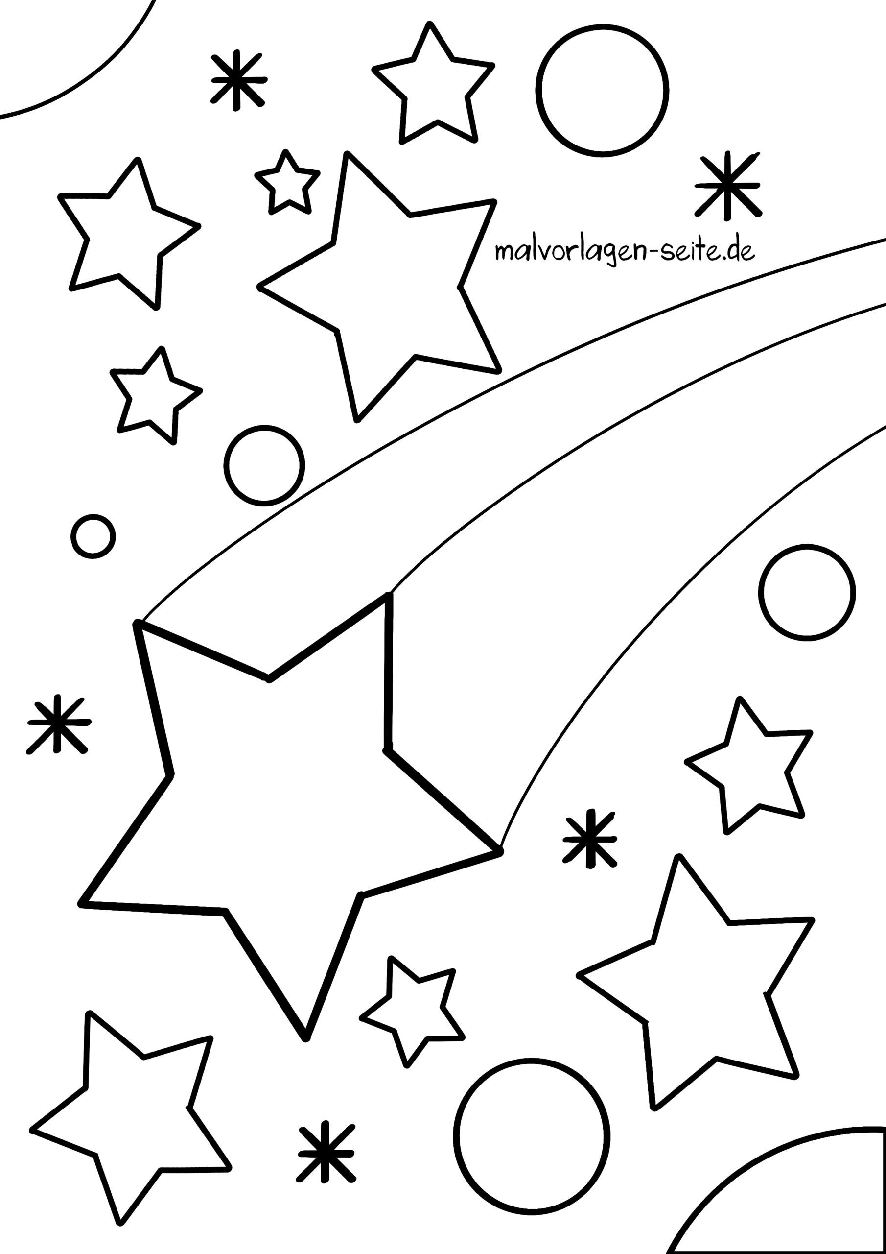 Malvorlage Sternschnuppe
