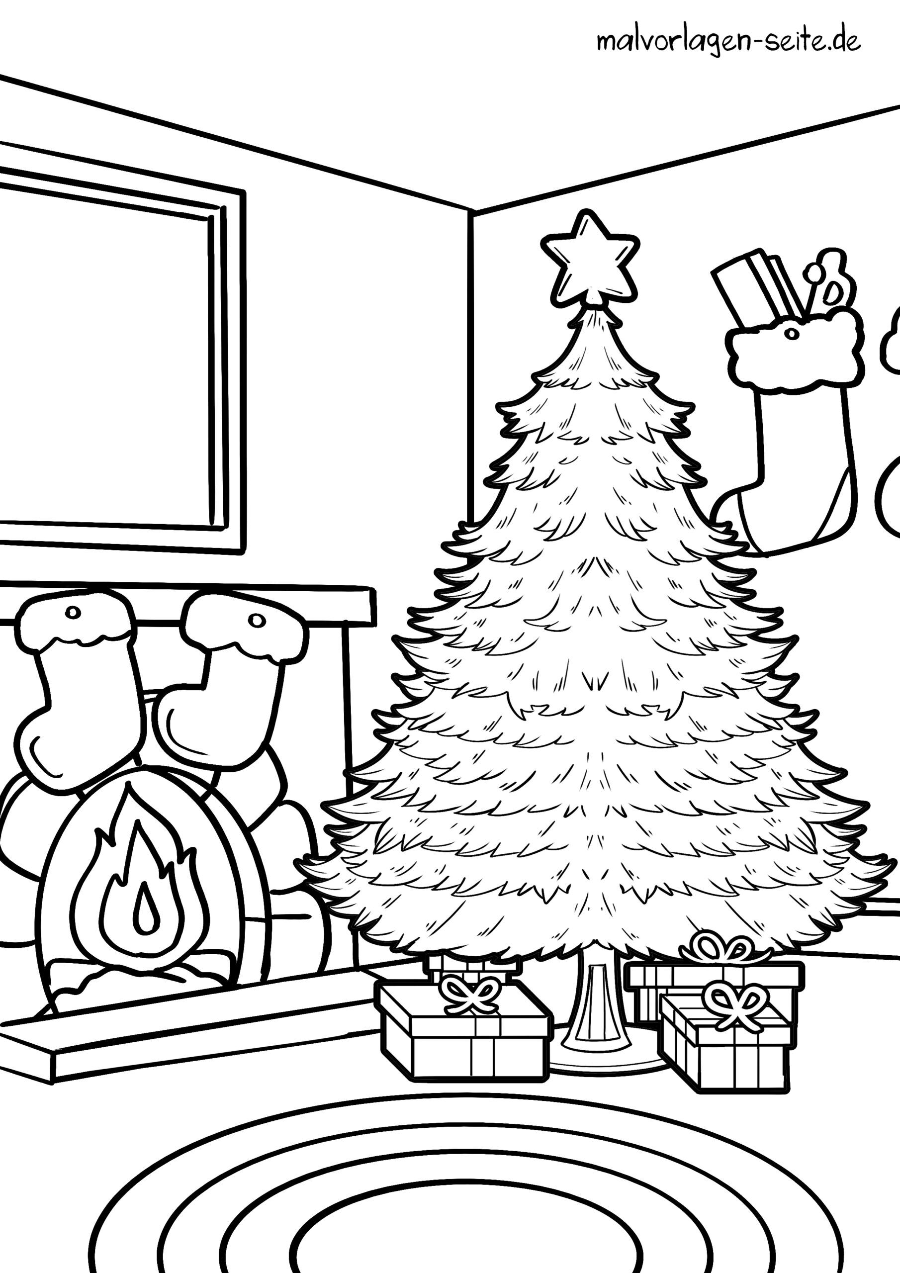 Malvorlage Weihnachtsbaum