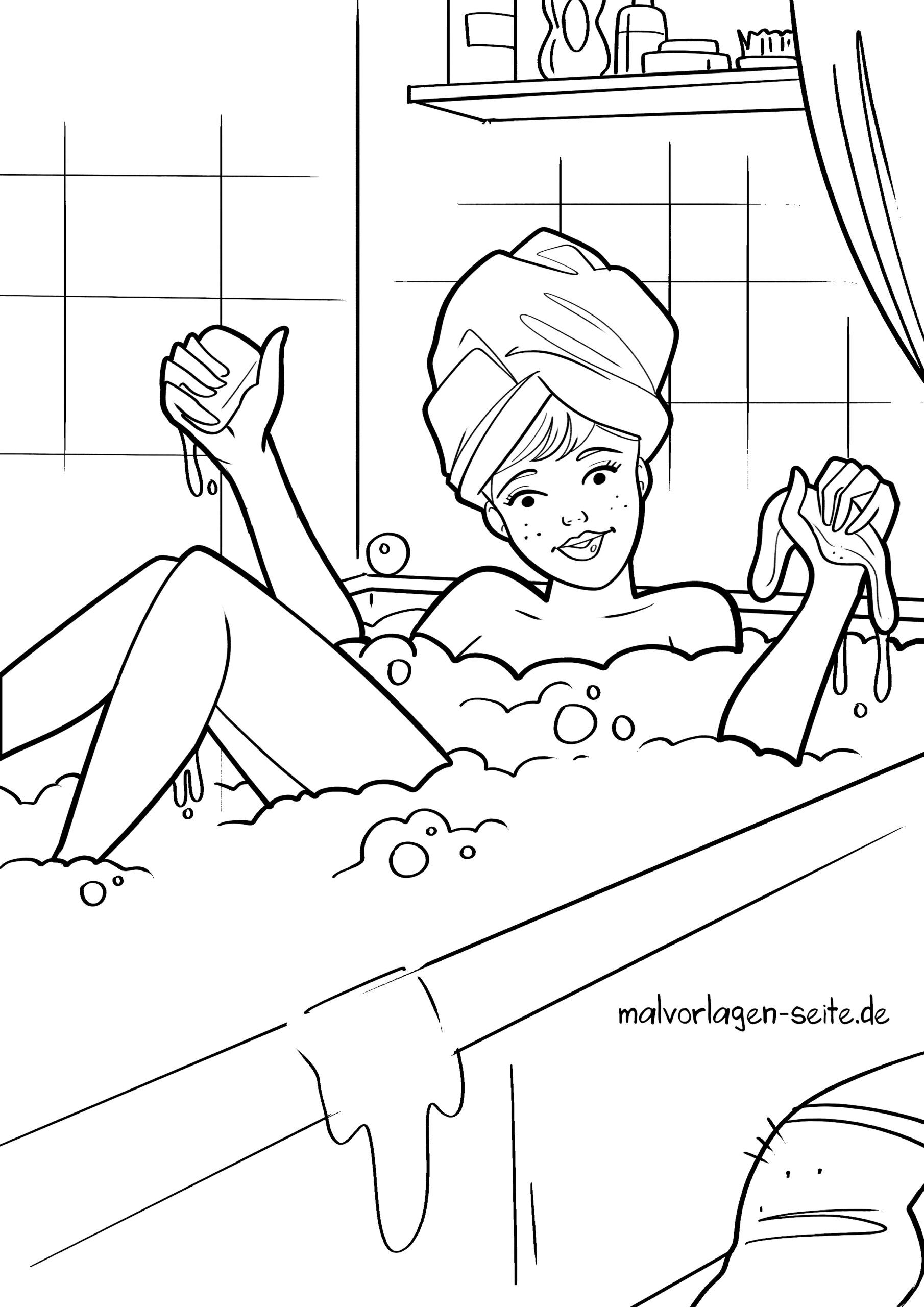 Malvorlage Badewanne
