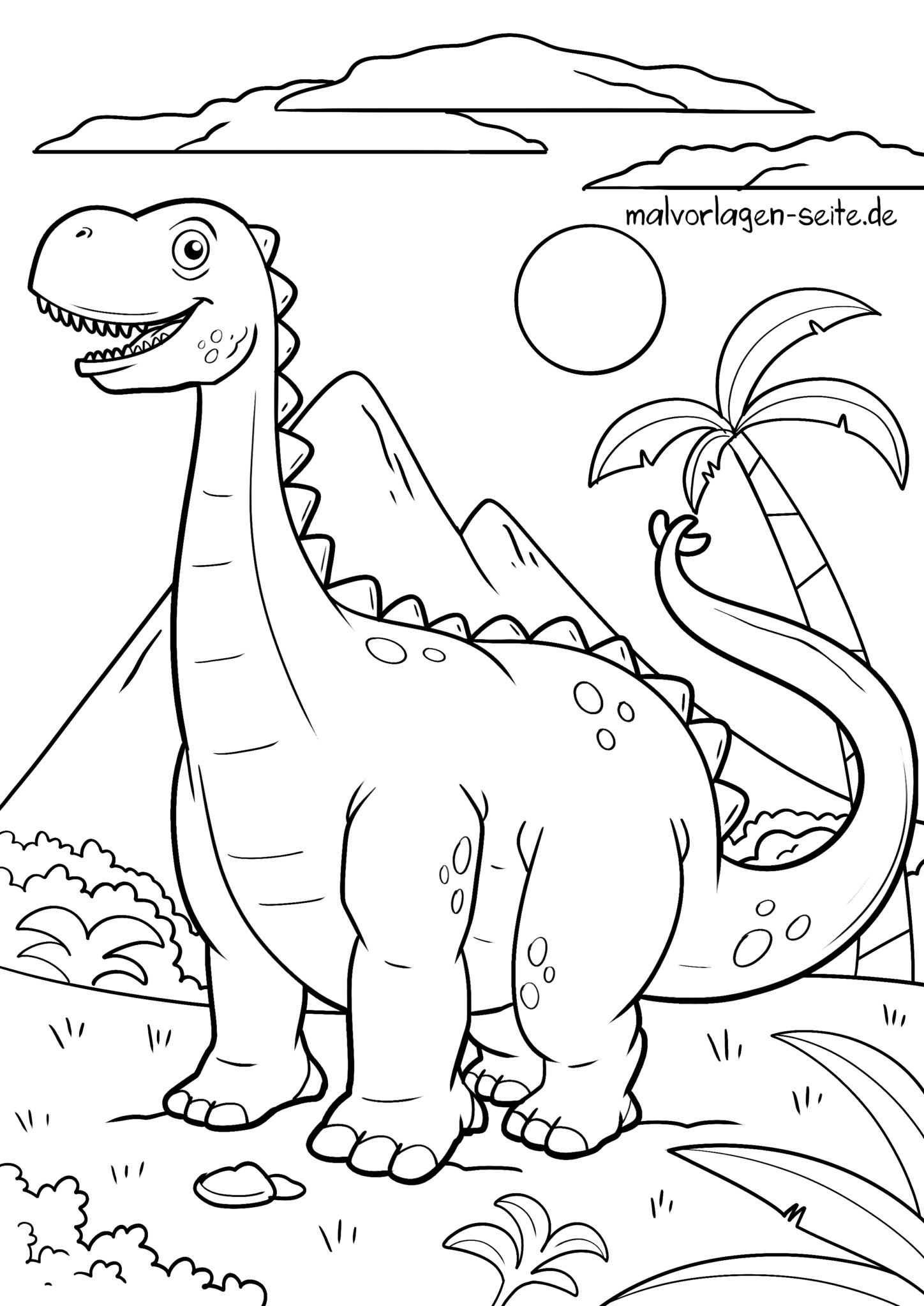 Malvorlage Dinosaurier | Jetzt kostenlos herunterladen