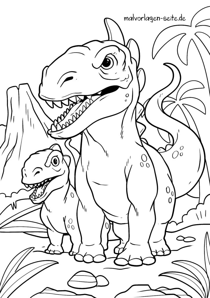 Dinosaurier-Ausmalbilder: 200 Malvorlagen Zum Ausdrucken – NBROL