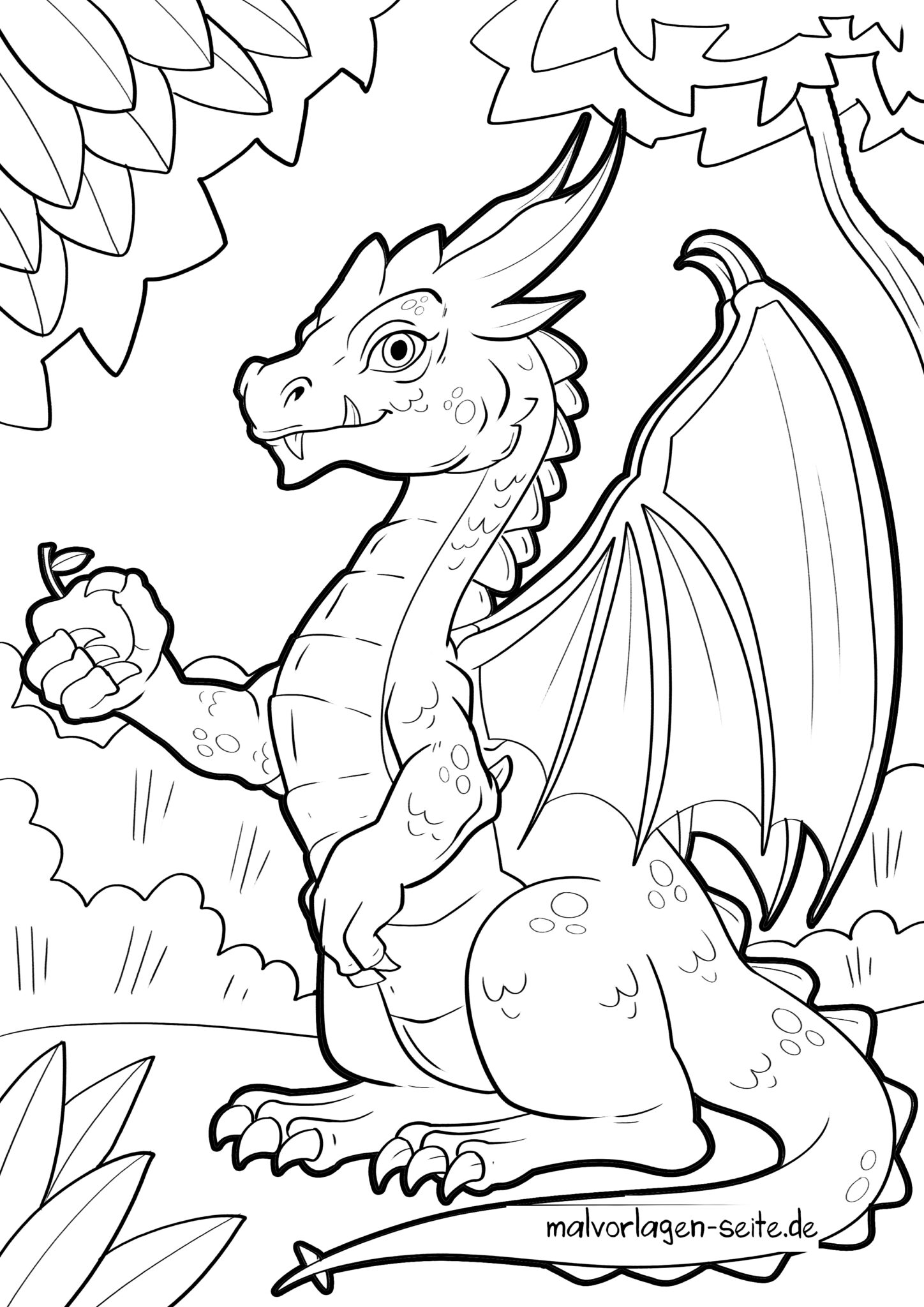  Malvorlage Drache 