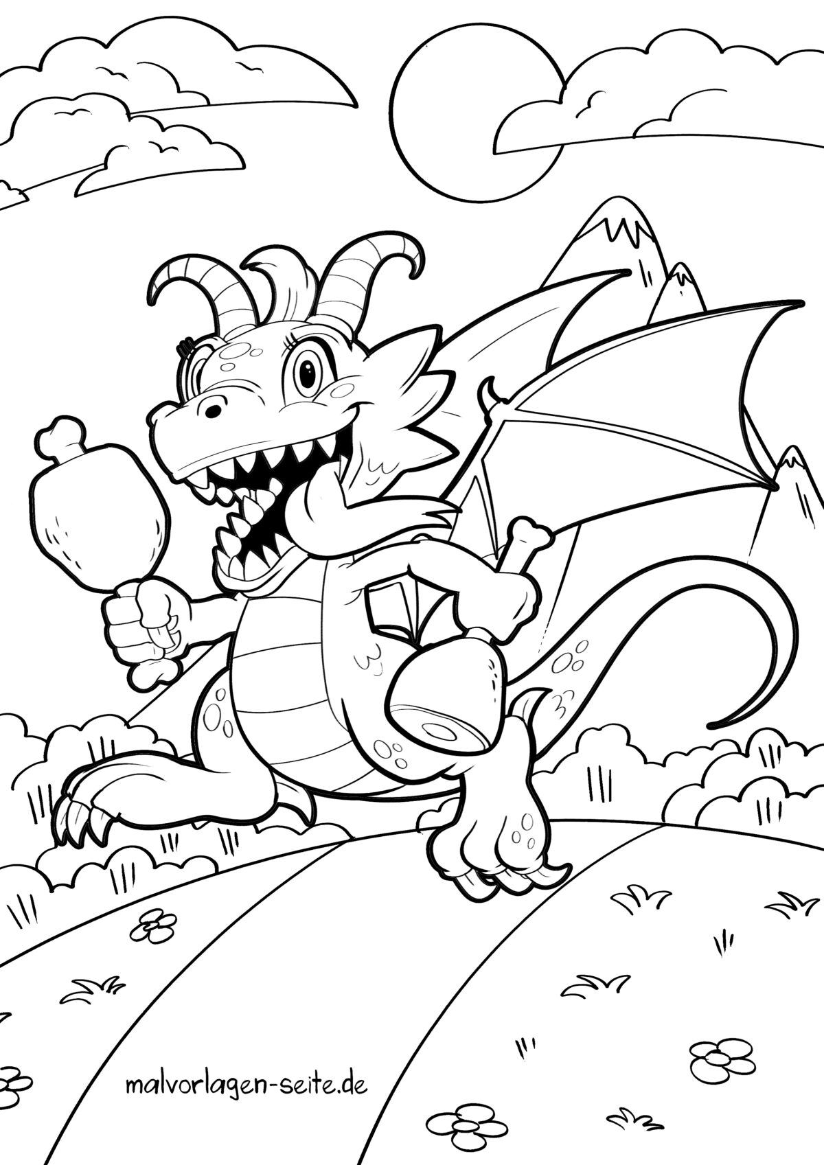 Malvorlage Drache