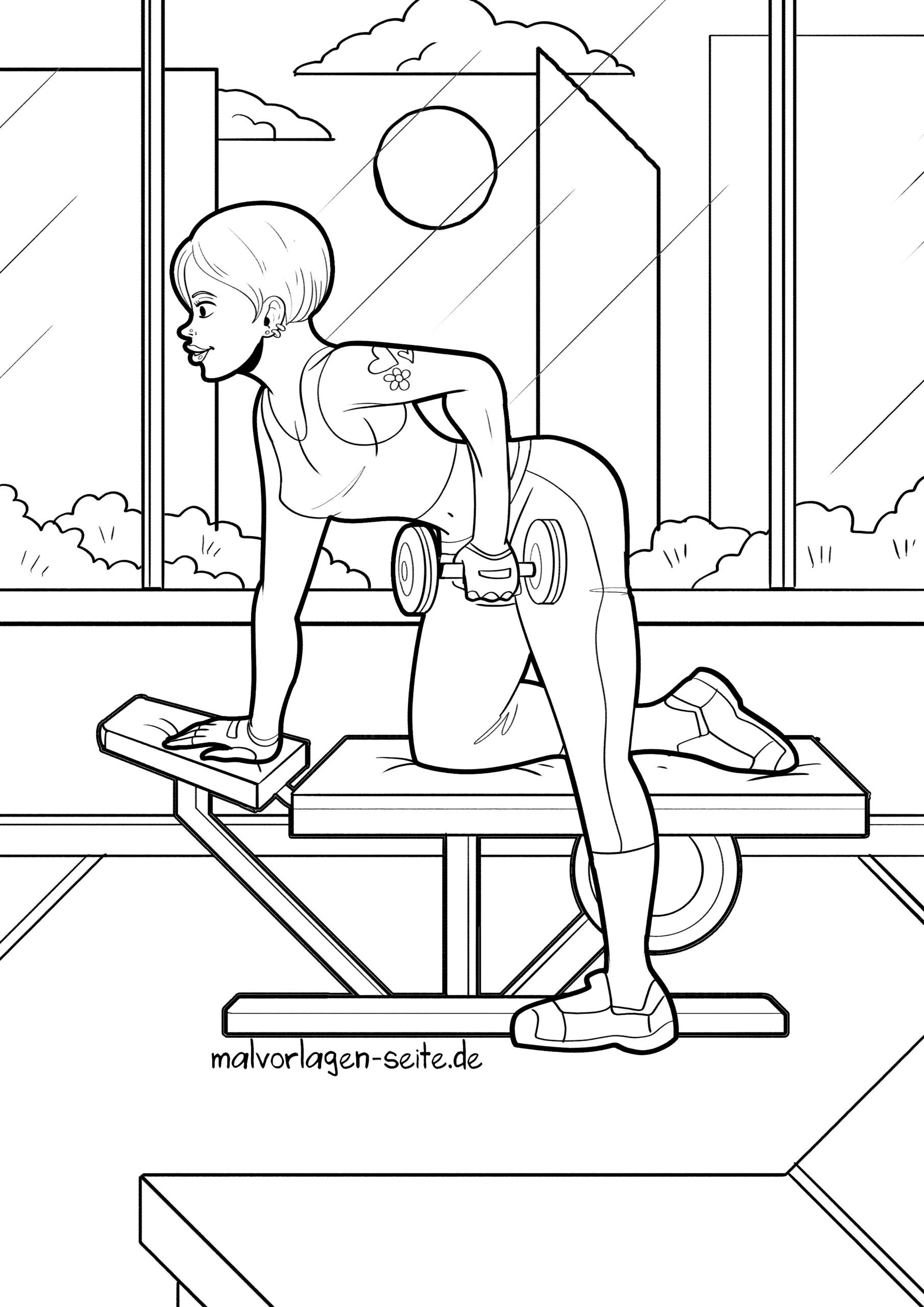 Malvorlage Fitness