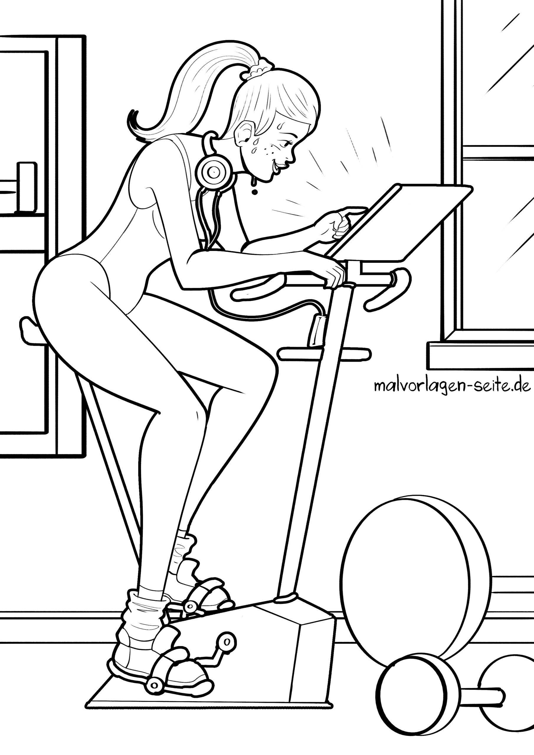 Malvorlage Fitnessstudio