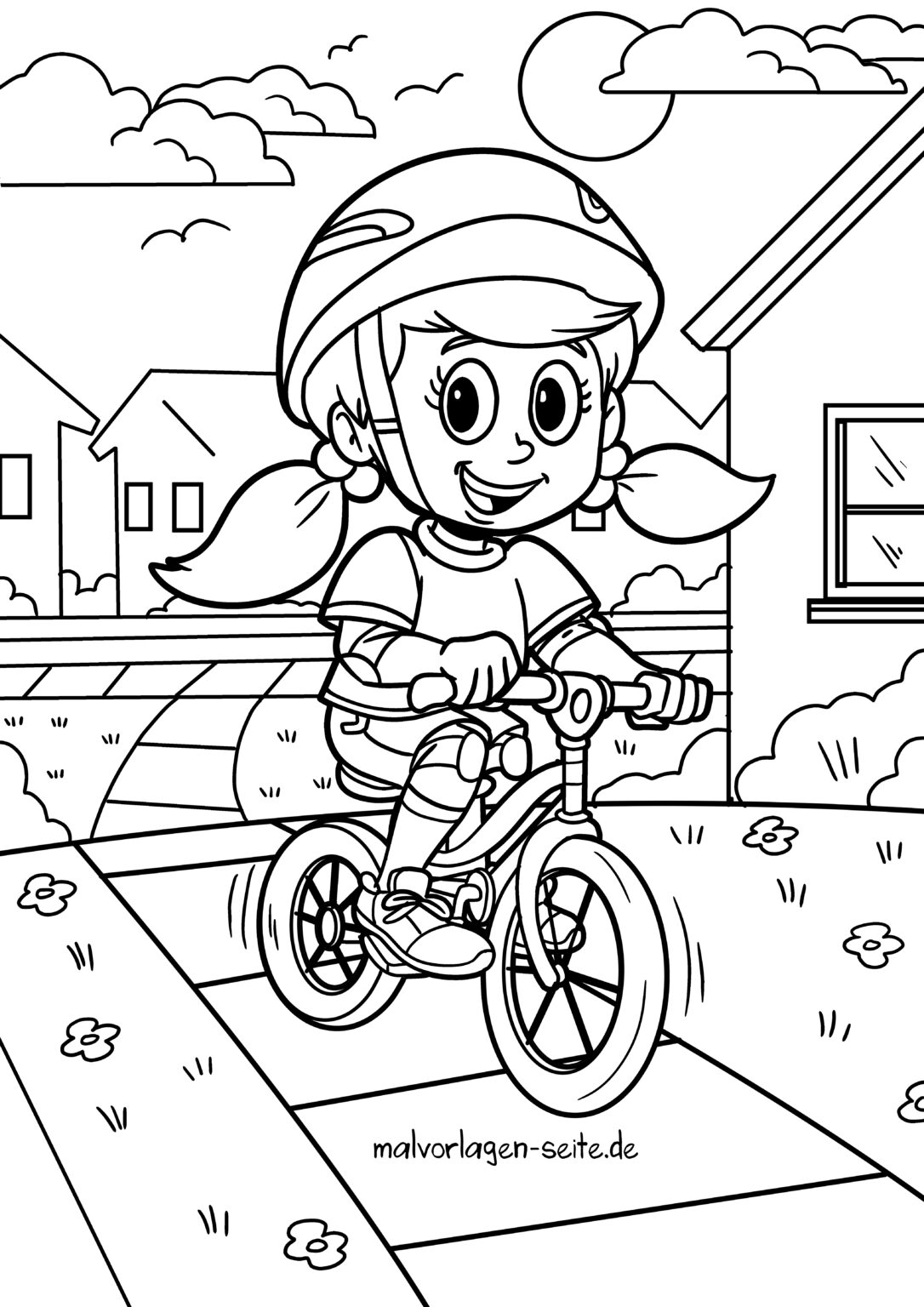 Malvorlage Fahrrad fahren - Jetzt kostenlos herunterladen 