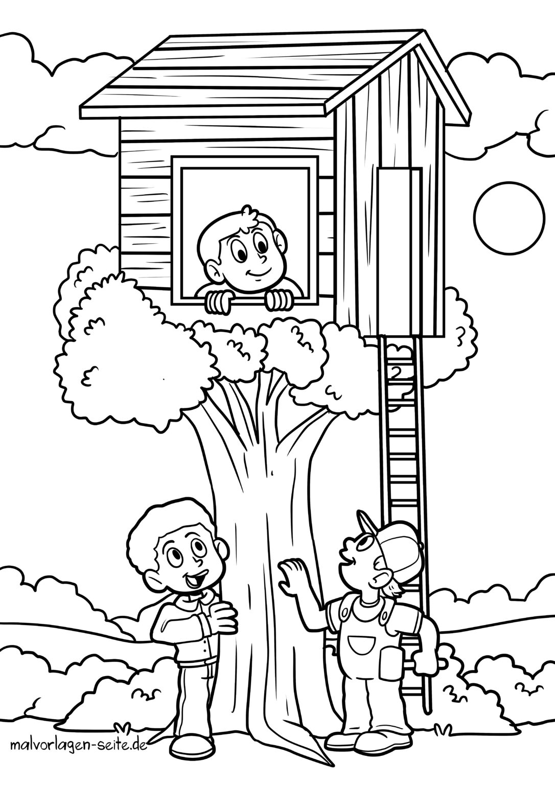  Malvorlage Baumhaus - Jetzt kostenlos herunterladen 