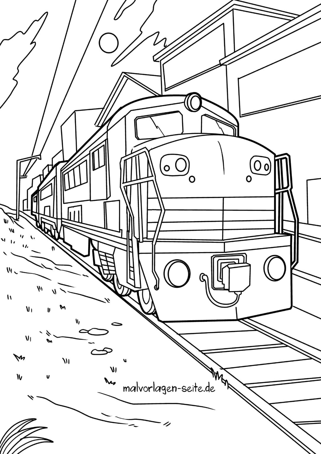  Malvorlage Zug - Eisenbahn 