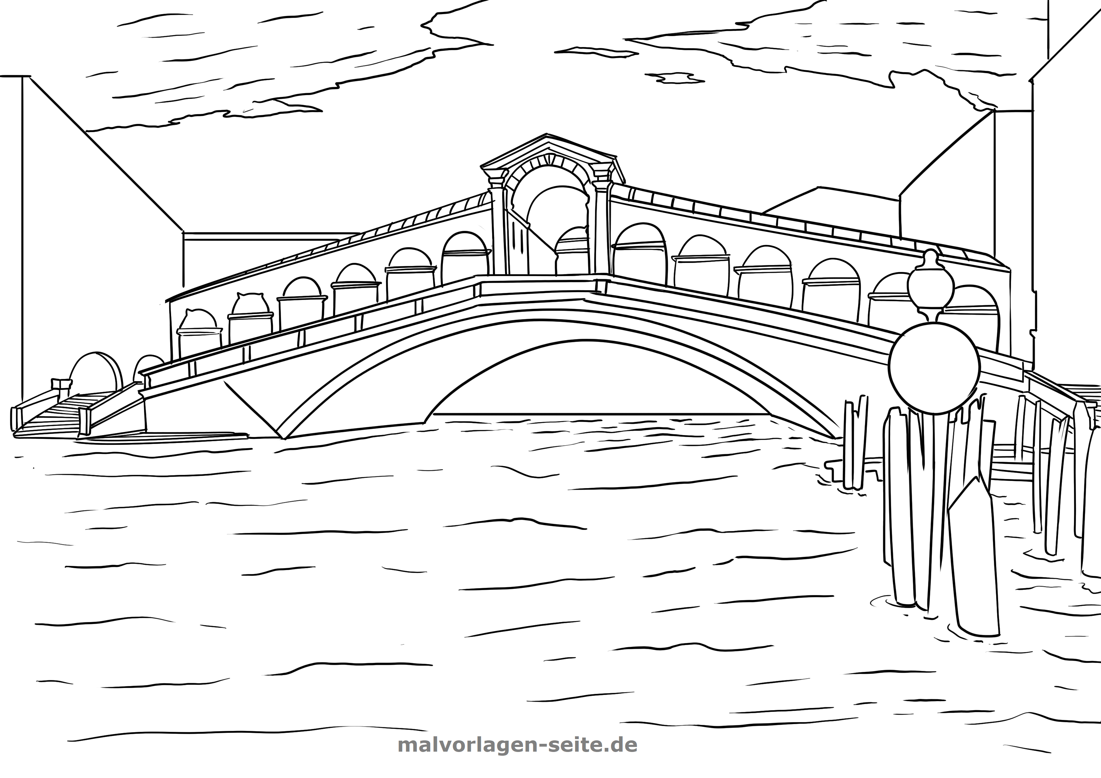 Malvorlage Rialto Brücke