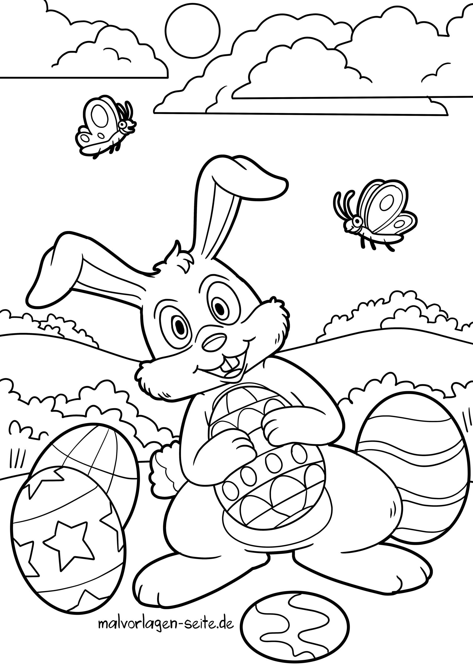 Malvorlage Osterhase