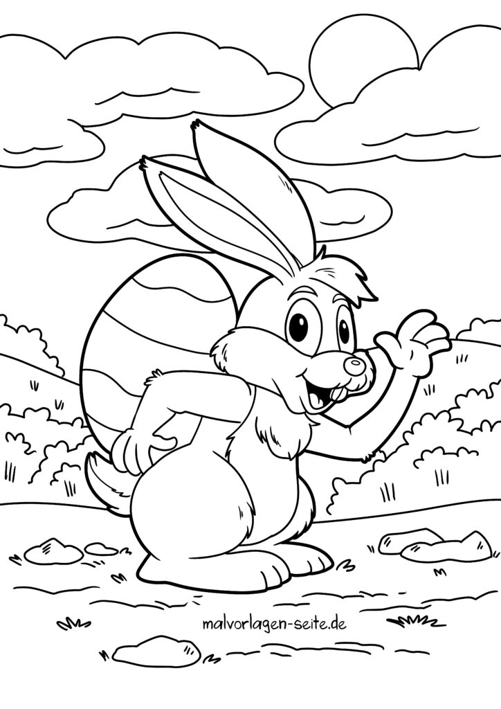  Malvorlage Osterhase - Jetzt kostenlos herunterladen Illustration 