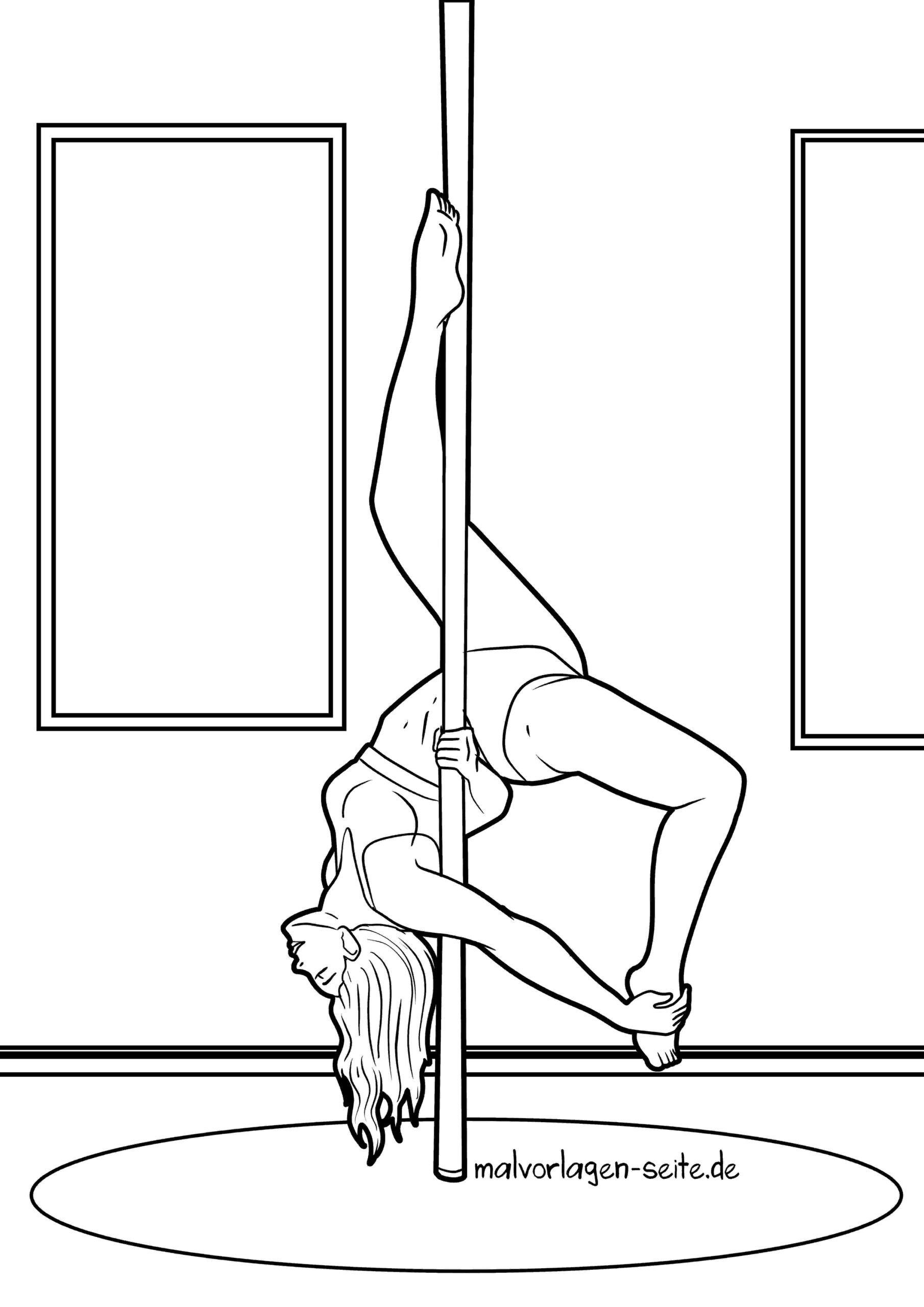 Malvorlage Poledance