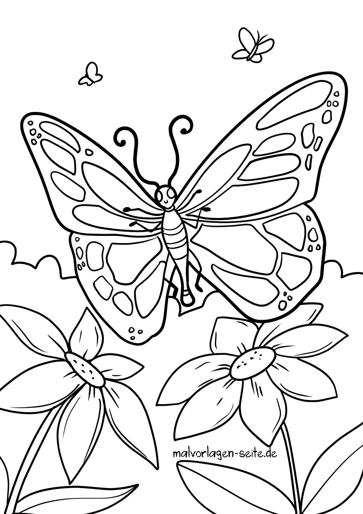 Malvorlage Schmetterling - Ausmalbild kostenlos herunterladen Motiv 