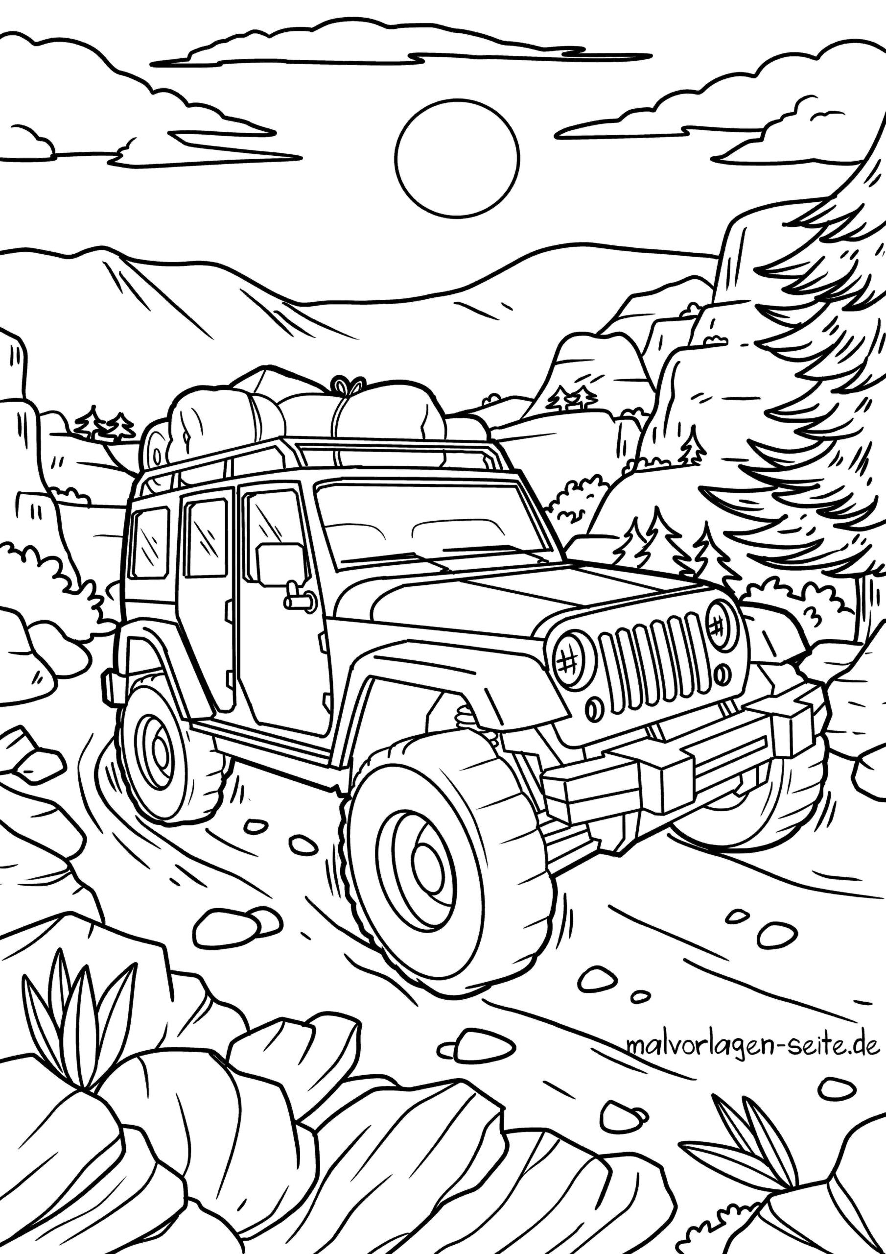 Malvorlage Auto Geländewagen