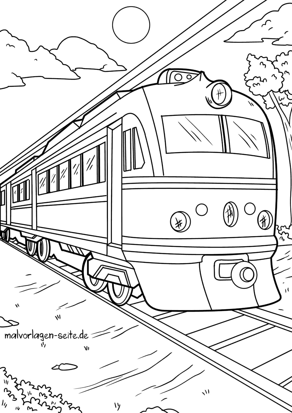  Malvorlage Zug - Eisenbahn 