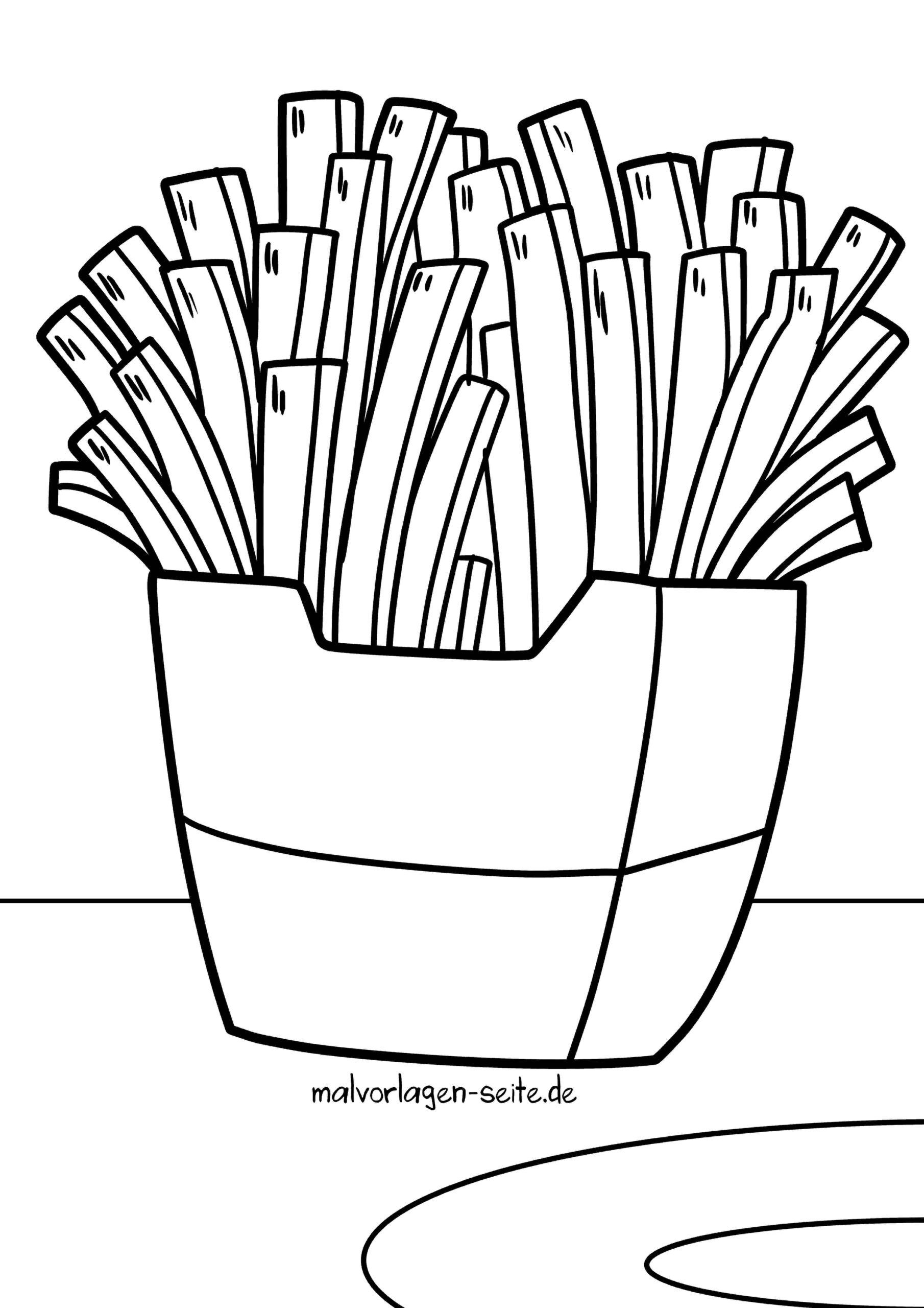 Malvorlage Pommes