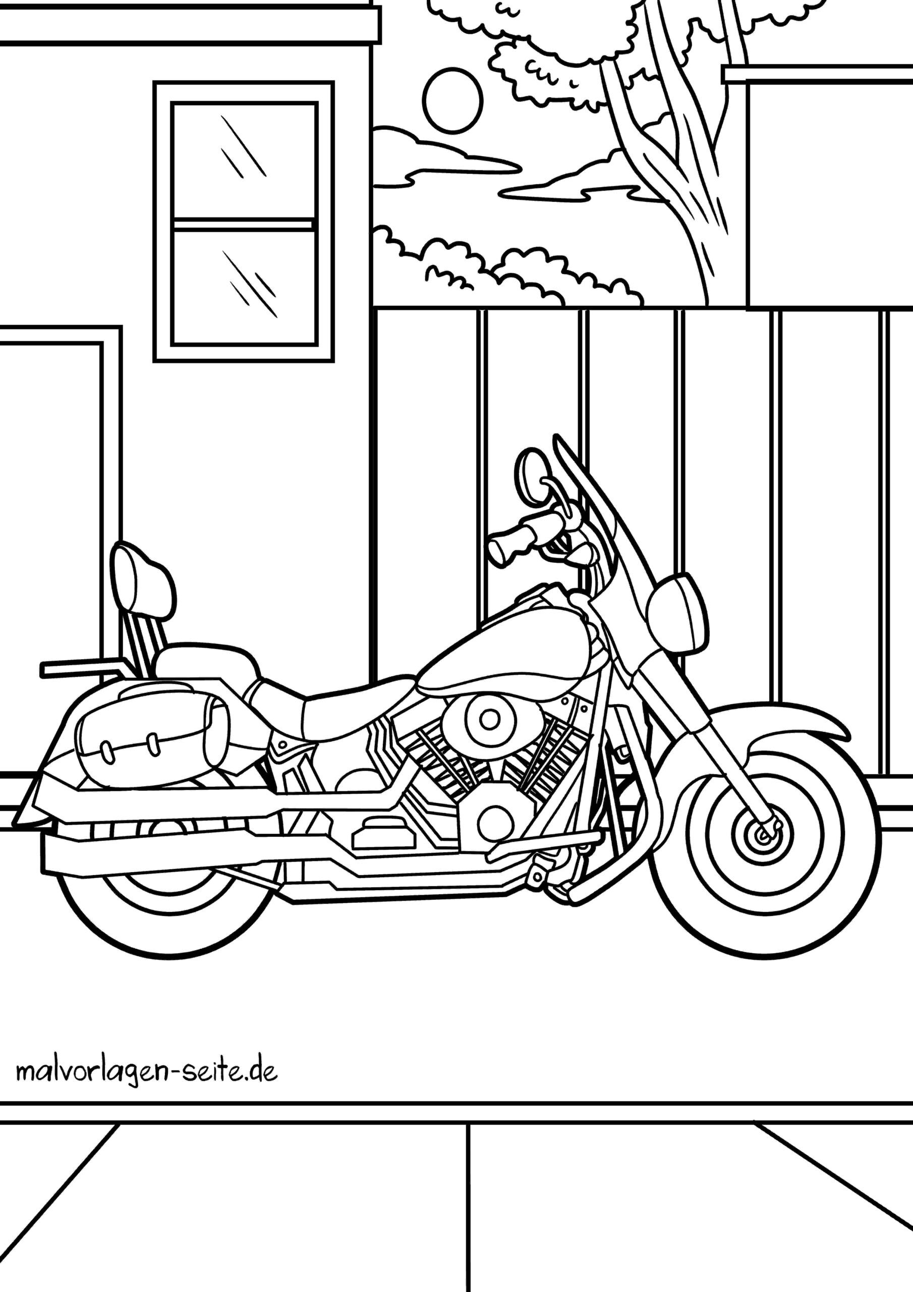 Malvorlage Motorrad