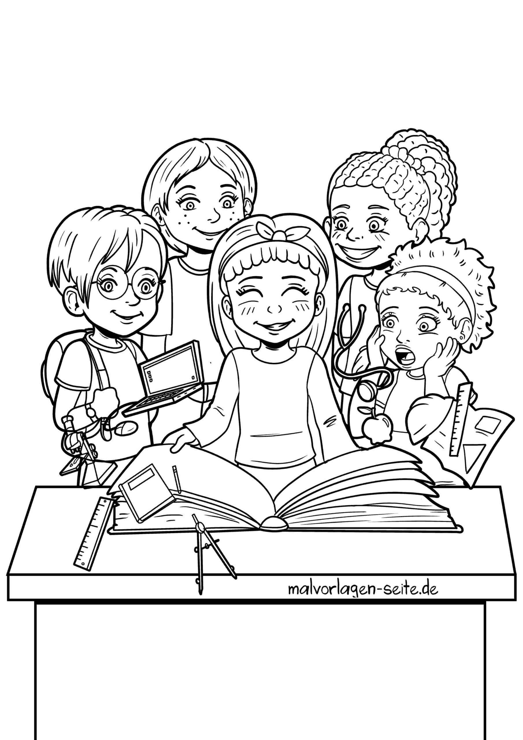 Malvorlage Schule