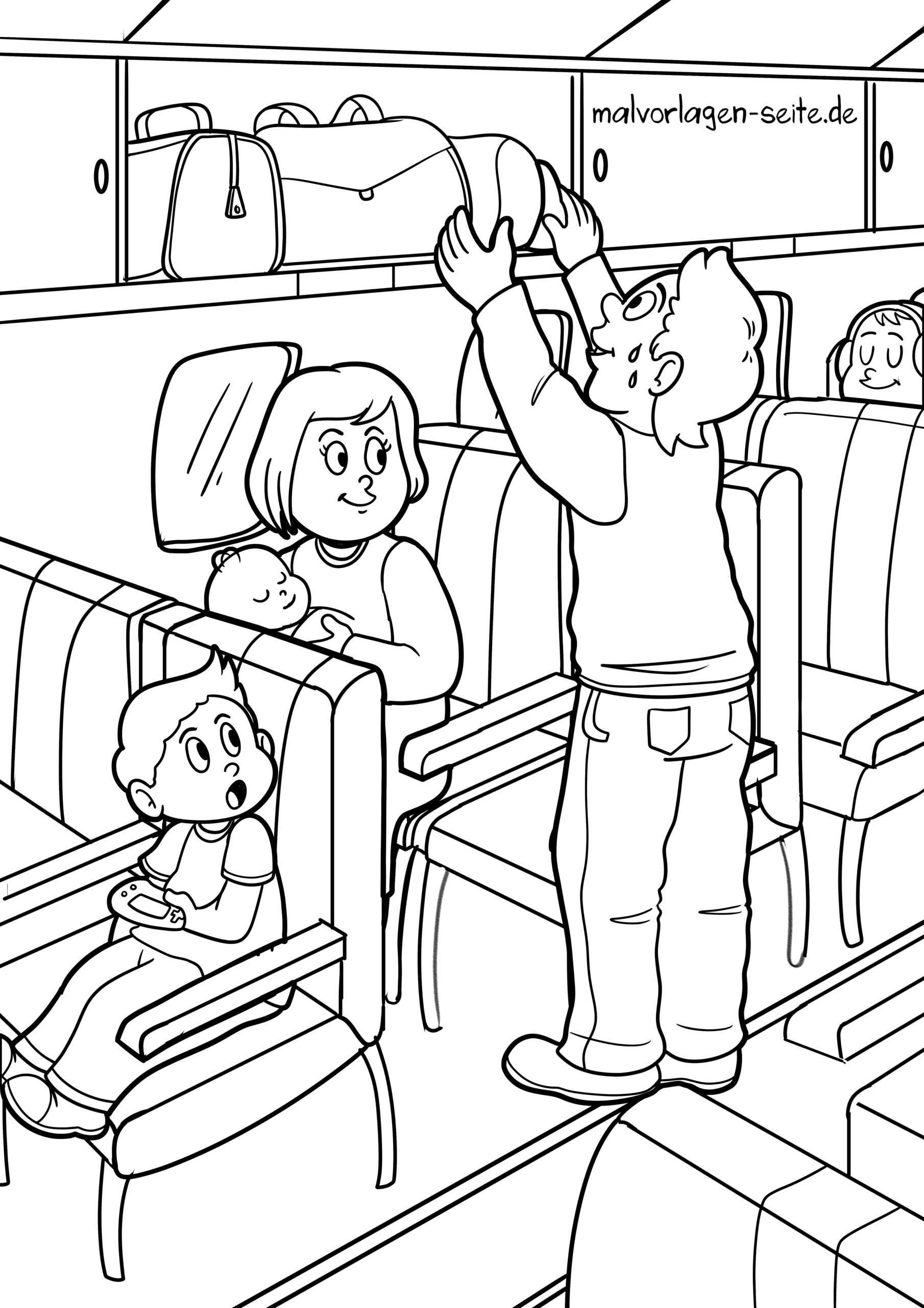 Malvorlage Eisenbahn Reisen