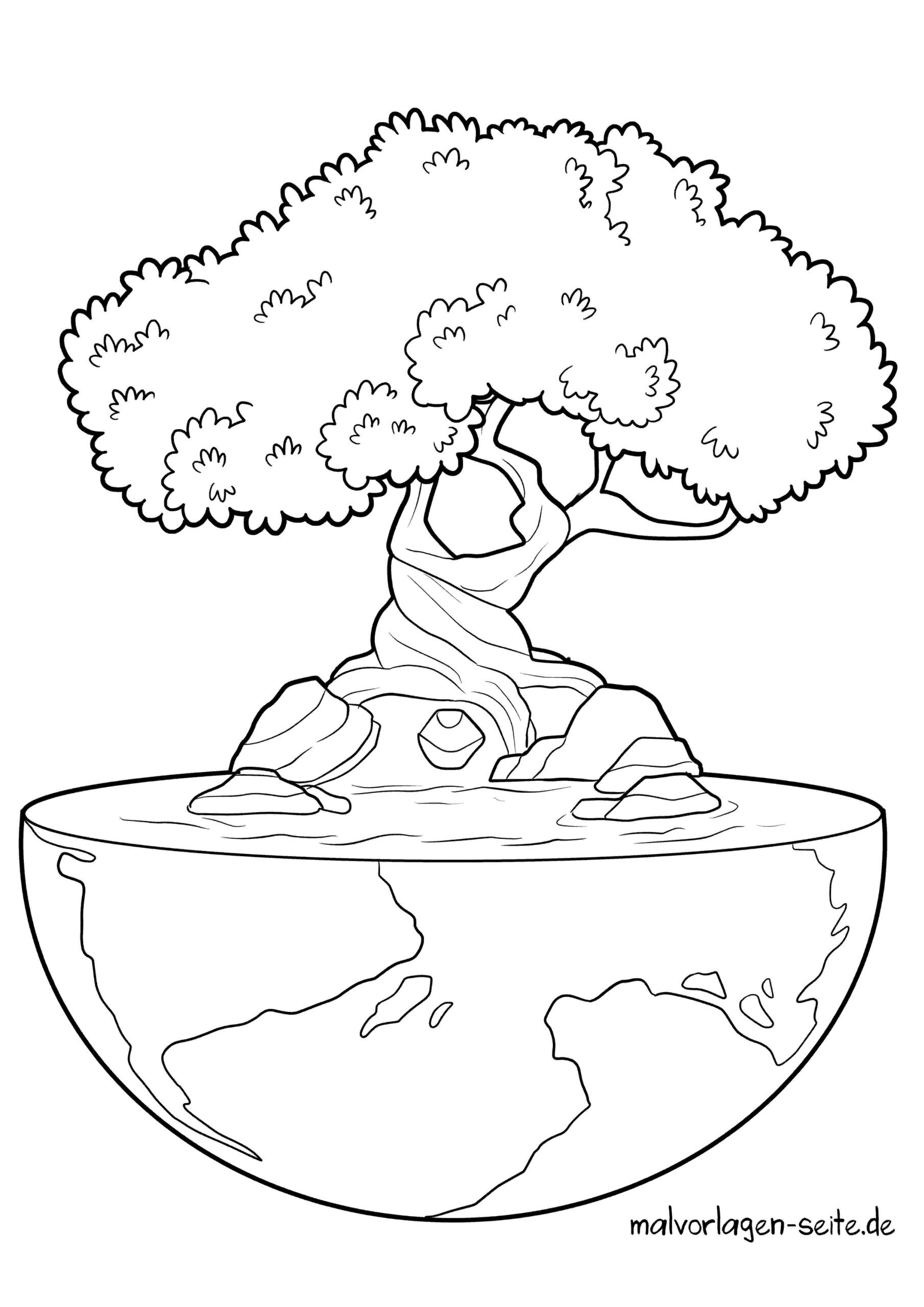 Malvorlage Earth Day - Tag der Erde
