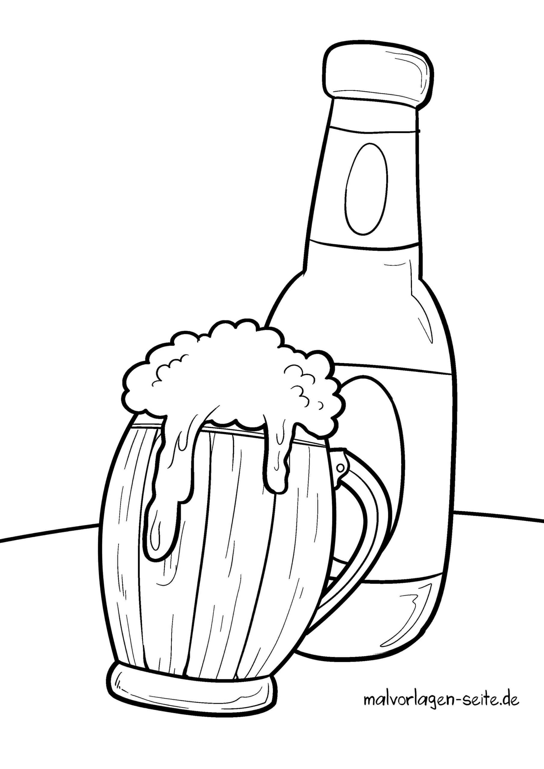Beer coloring page Download the - Bier 1 Scaled 