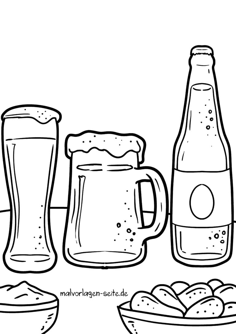 Beer coloring page Download the - Bier A 768x1086 